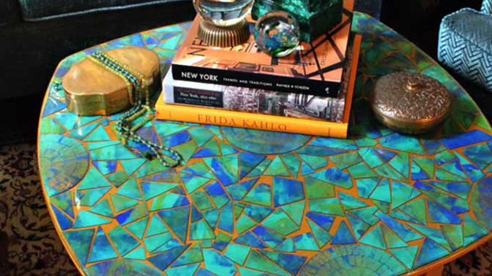 DIY 60s Inspired Mosaic Table by Mark Montano - Gel Press