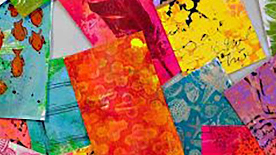 DIY Gel Press Prints as Business Cards by Kathy Adams - Gel Press