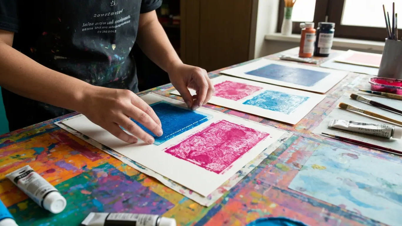Gelatin Painting: A Fun Introduction to Monoprinting