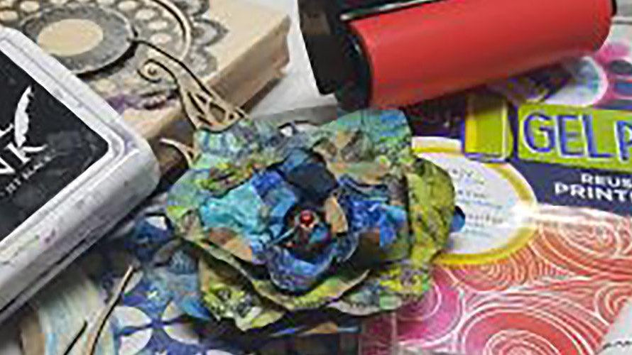 Kraft Paper Flower Corsage with Karen Ellis - Gel Press