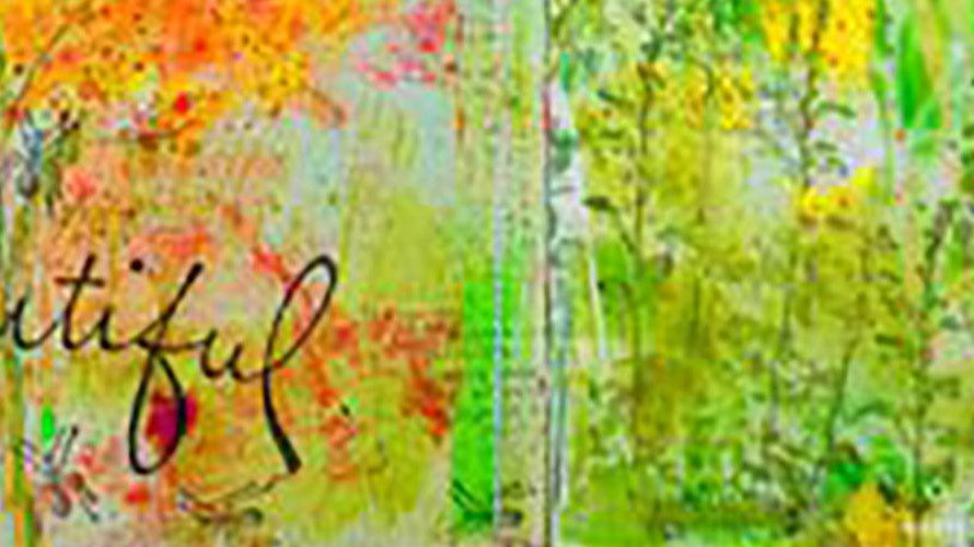 Printing with Real Flowers in an Art Journal by Kathy Adams - Gel Press