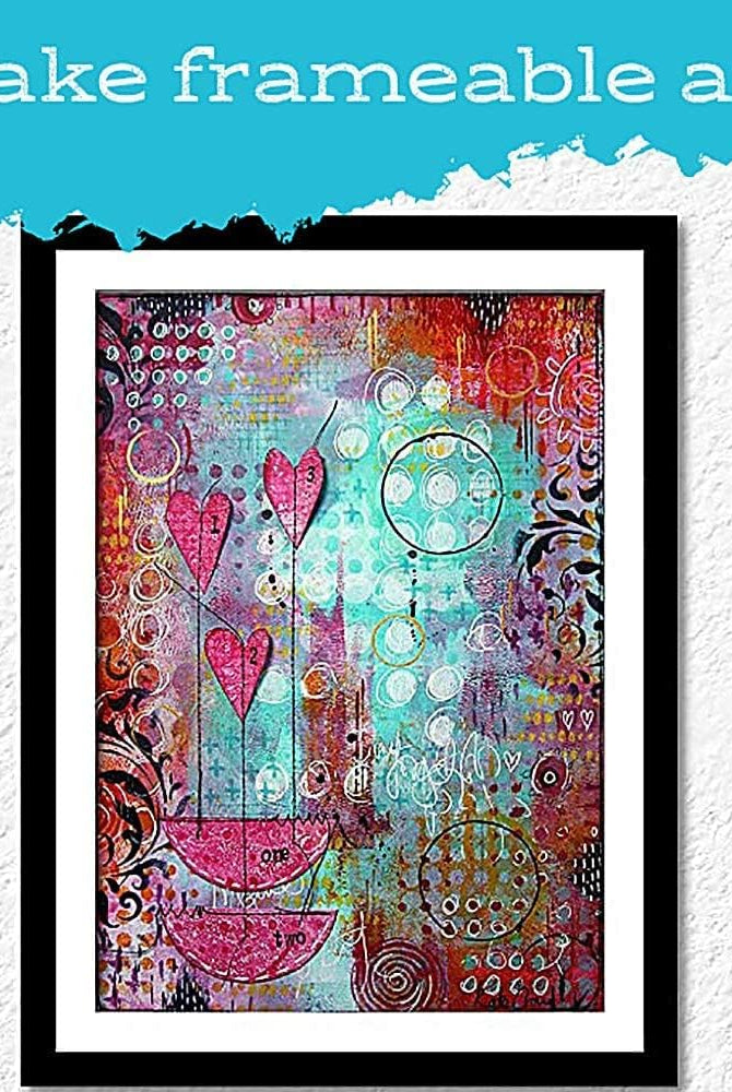 Farmed monoprint showing how you can make frameable monoprint art with gel press products