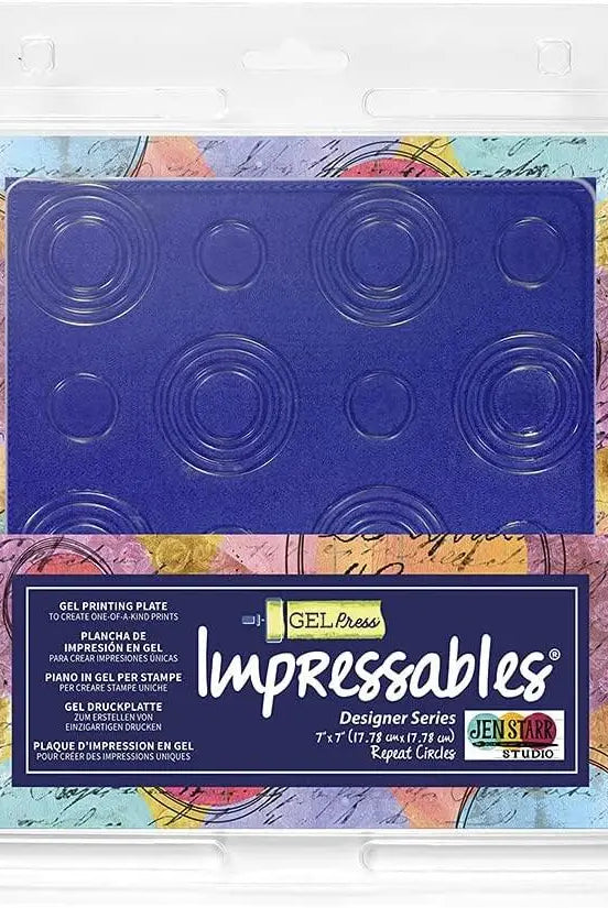 7 x 7 Repeating Circles Impressable - Gel Press