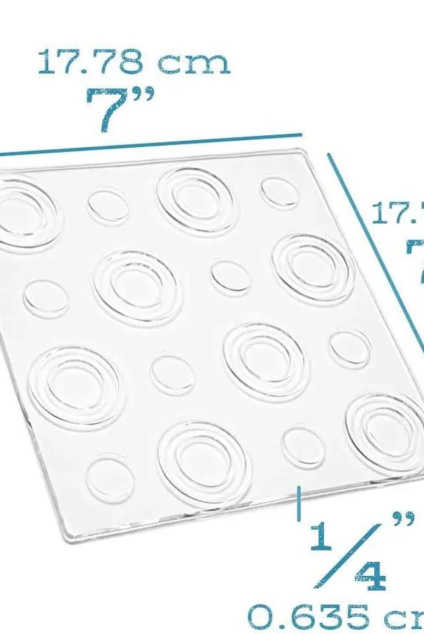 7 x 7 Repeating Circles Impressable - Gel Press