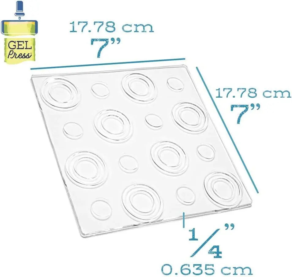 7 x 7 Repeating Circles Impressable - Gel Press