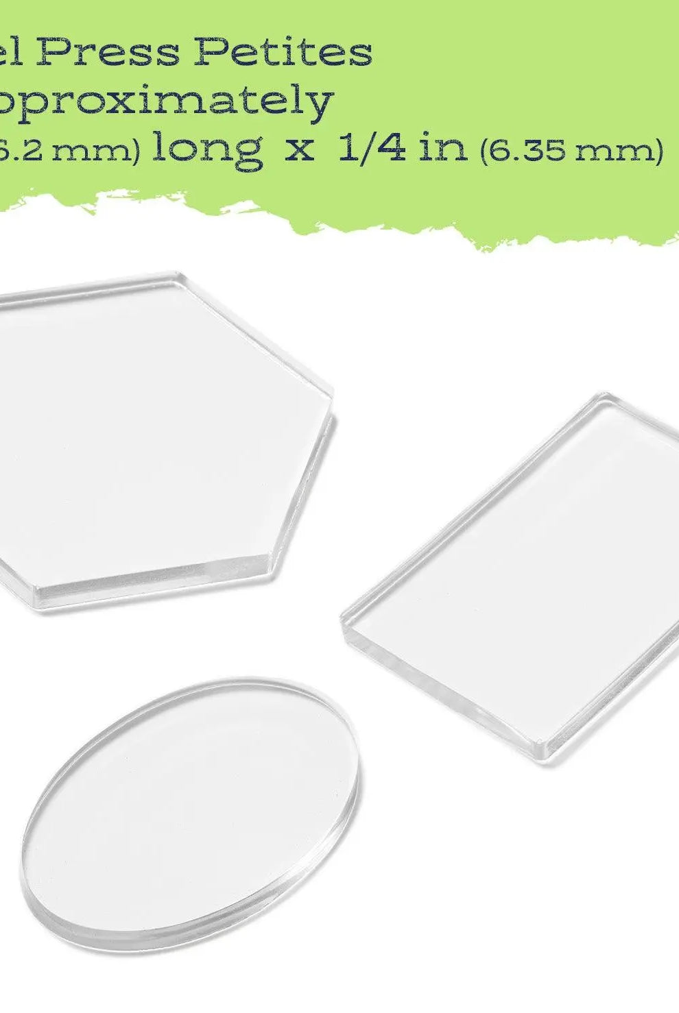 Petites Set B - Hexagon Oval Rectangle - Gel Press