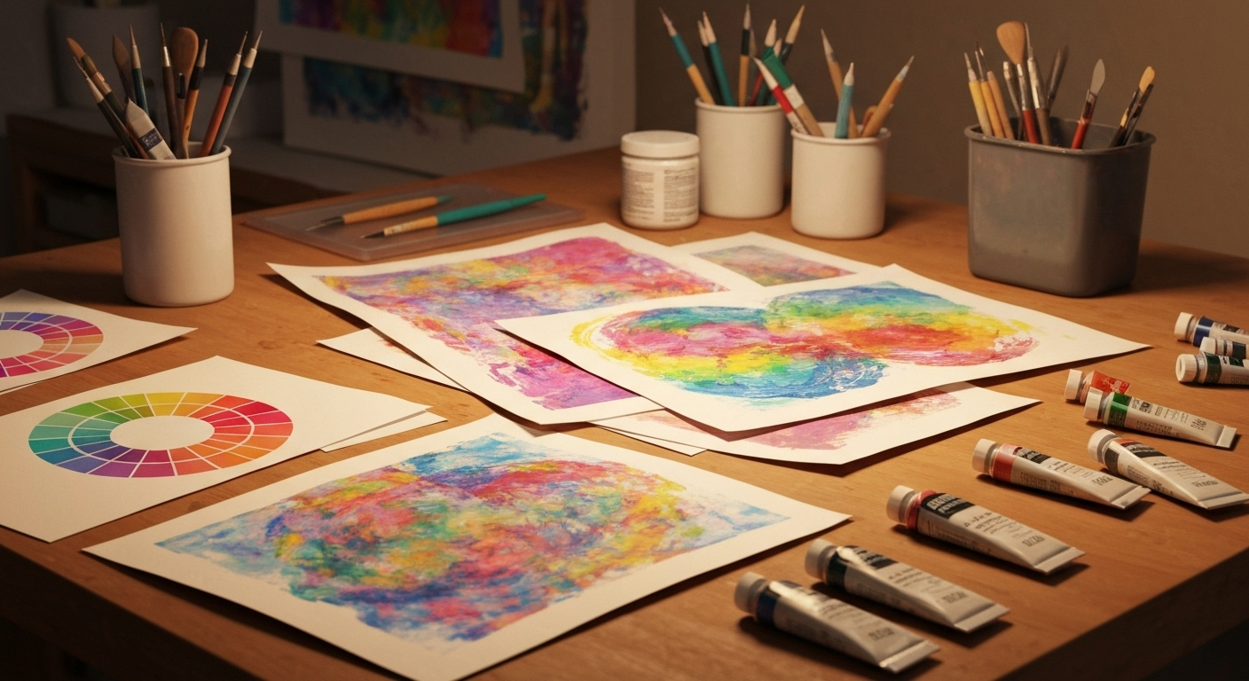 Color Shorp Color Theory for Monoprinting: Wheel, Harmony & Tips - Gel Press