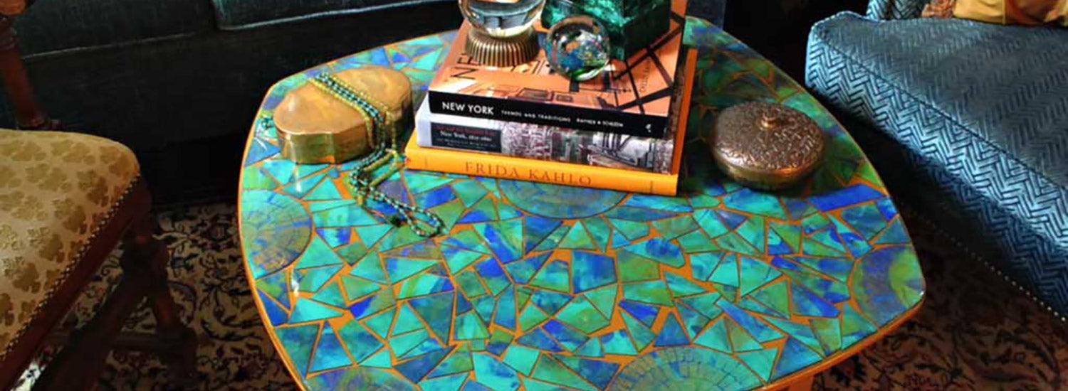 DIY 60s Inspired Mosaic Table by Mark Montano - Gel Press