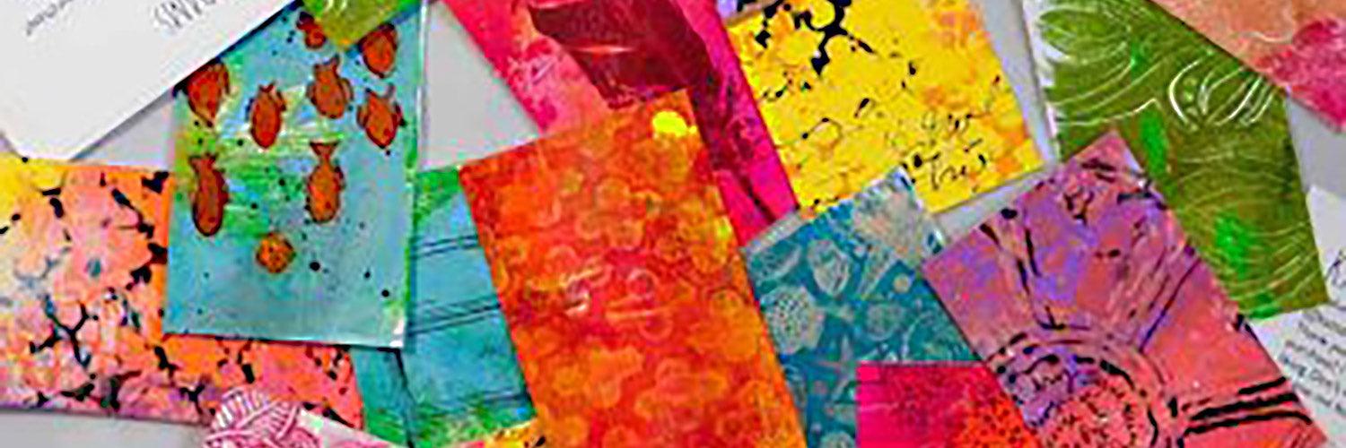 DIY Gel Press Prints as Business Cards by Kathy Adams - Gel Press