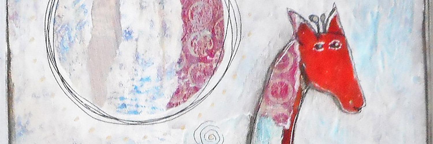 Gel Press Scrap Giraffe by Cyndi Cesare - Gel Press