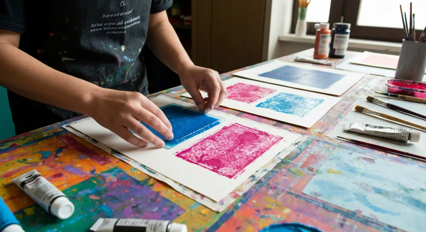 Gelatin Painting: A Fun Introduction to Monoprinting