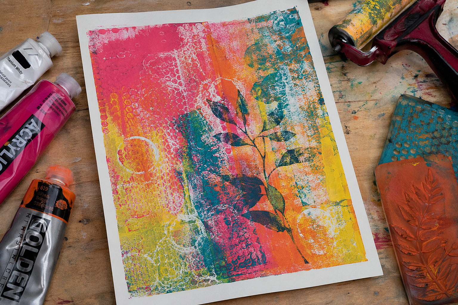 How to Use Gel Press Plate for Stunning Texture Prints