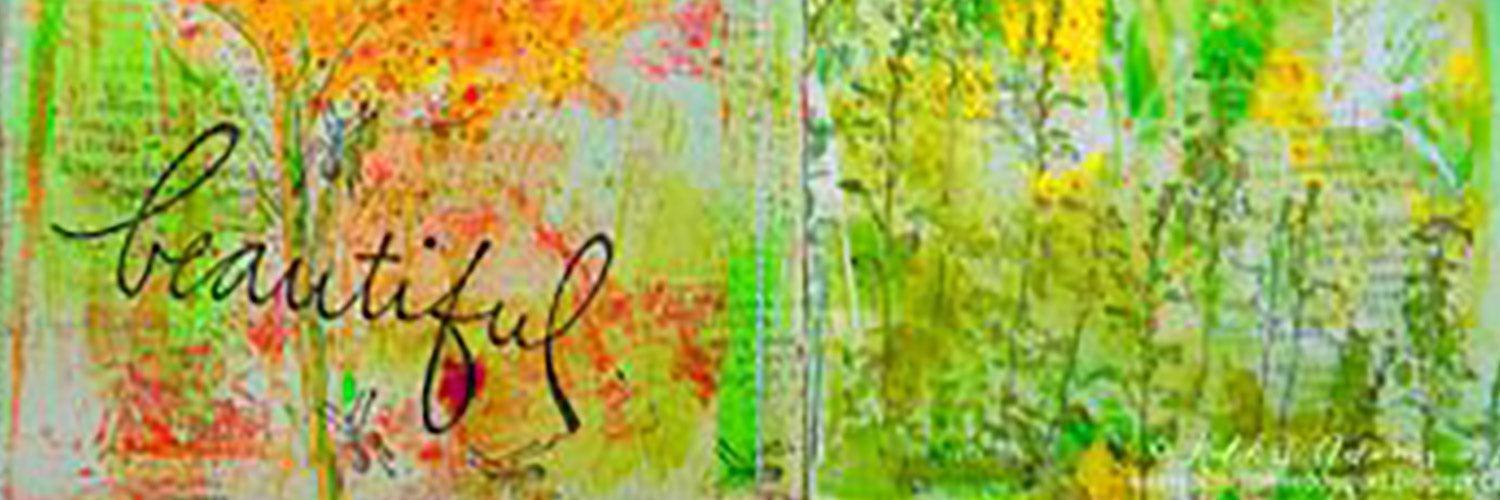 Printing with Real Flowers in an Art Journal by Kathy Adams - Gel Press