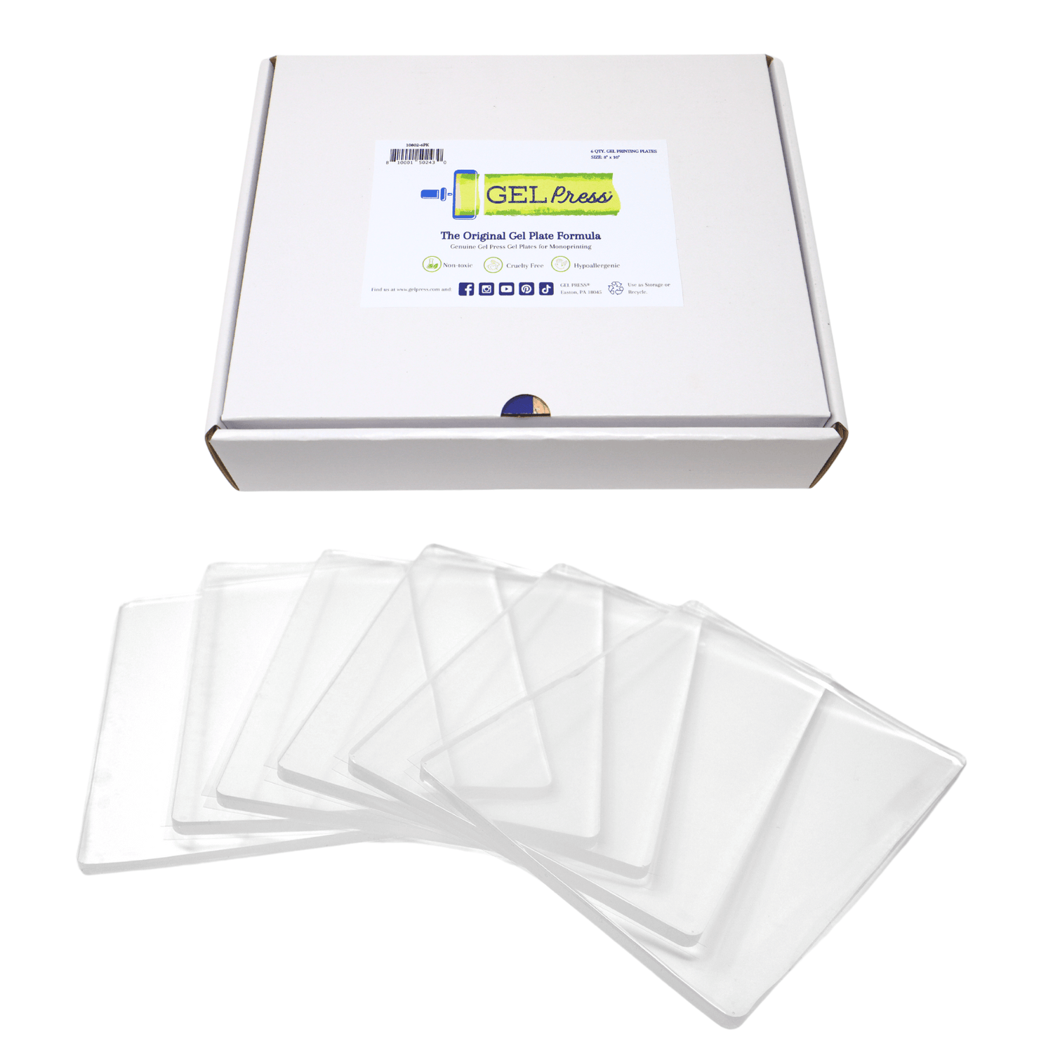 8 x 10 Gel Printing Plate - 6 Pack