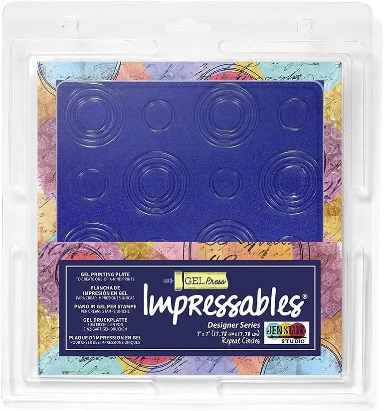 7 x 7 Repeating Circles Impressable - Gel Press