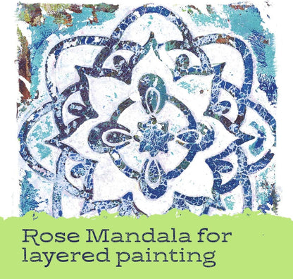 7 x 7 Rose Mandala Impressable - Gel Press